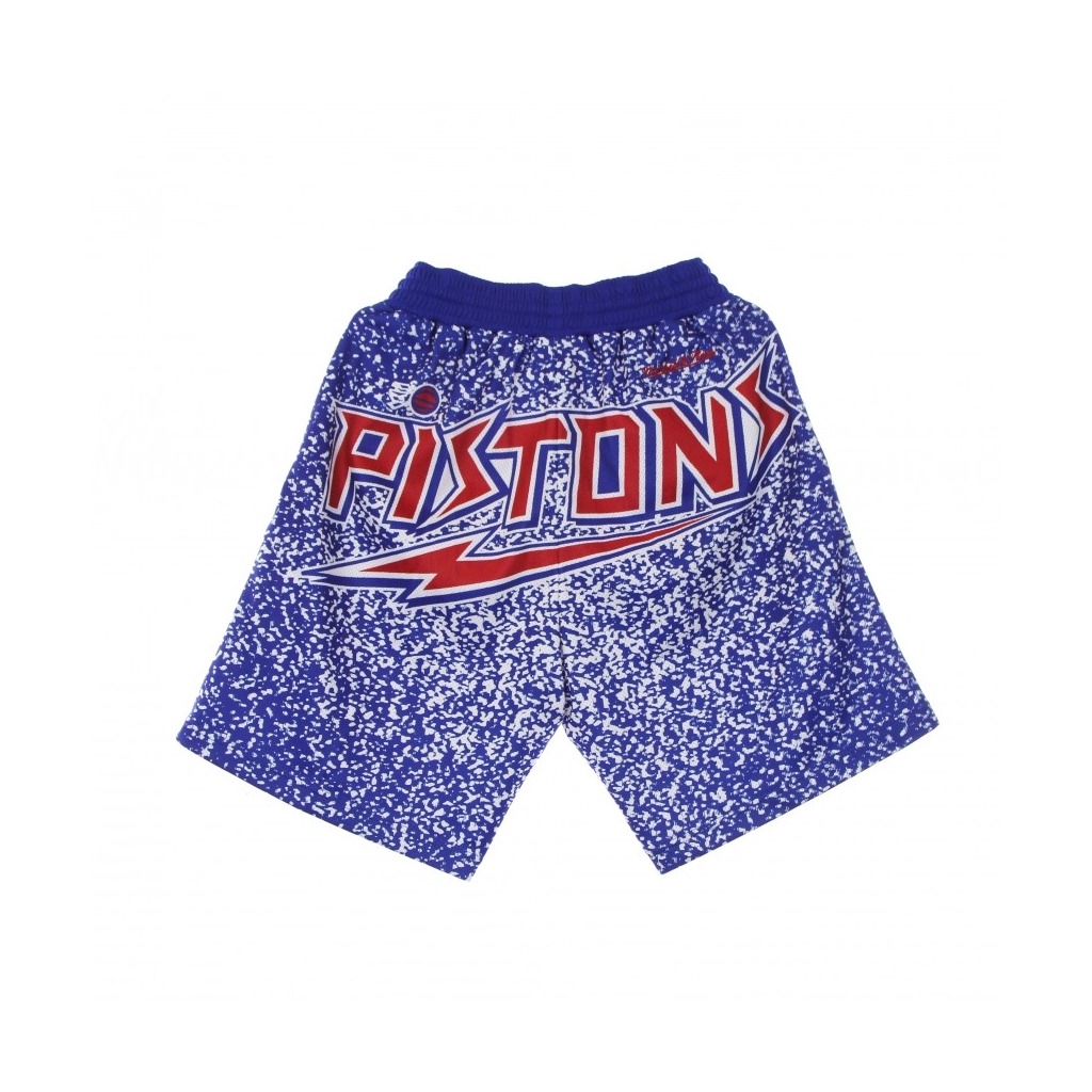 PANTALONCINO TIPO BASKET UOMO NBA JUMBOTRON SUBLIMATED MESH SHORTS HARDWOOD CLASSICS DETPIS ROYAL/ORIGINAL TEAM COLORS