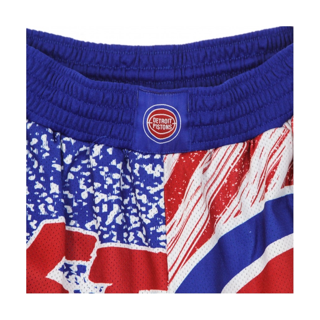 PANTALONCINO TIPO BASKET UOMO NBA JUMBOTRON SUBLIMATED MESH SHORTS HARDWOOD CLASSICS DETPIS ROYAL/ORIGINAL TEAM COLORS