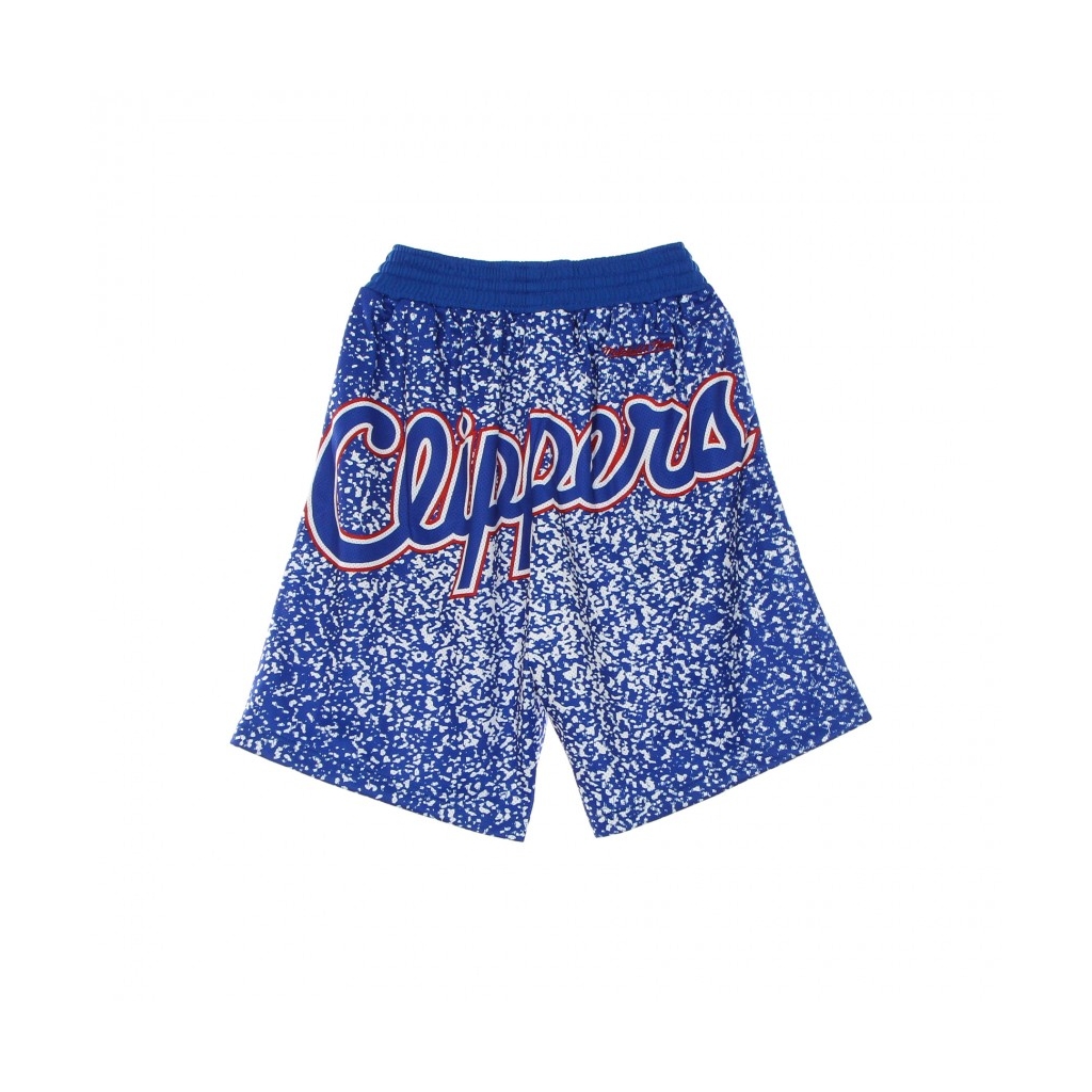 PANTALONCINO TIPO BASKET UOMO NBA JUMBOTRON SUBLIMATED MESH SHORTS HARDWOOD CLASSICS LOSCLI ROYAL/ORIGINAL TEAM COLORS