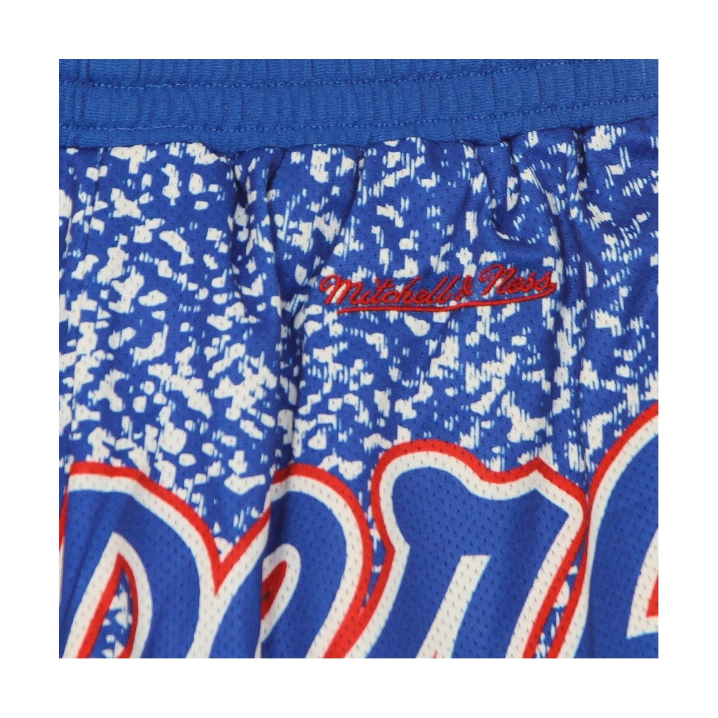 PANTALONCINO TIPO BASKET UOMO NBA JUMBOTRON SUBLIMATED MESH SHORTS HARDWOOD CLASSICS LOSCLI ROYAL/ORIGINAL TEAM COLORS