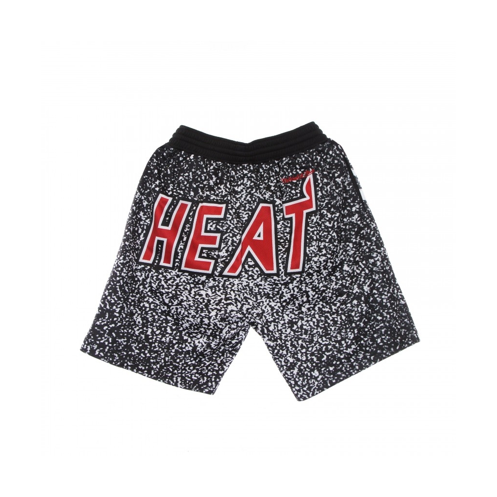 PANTALONCINO TIPO BASKET UOMO NBA JUMBOTRON SUBLIMATED MESH SHORTS HARDWOOD CLASSICS MIAHEA BLACK/ORIGINAL TEAM COLORS