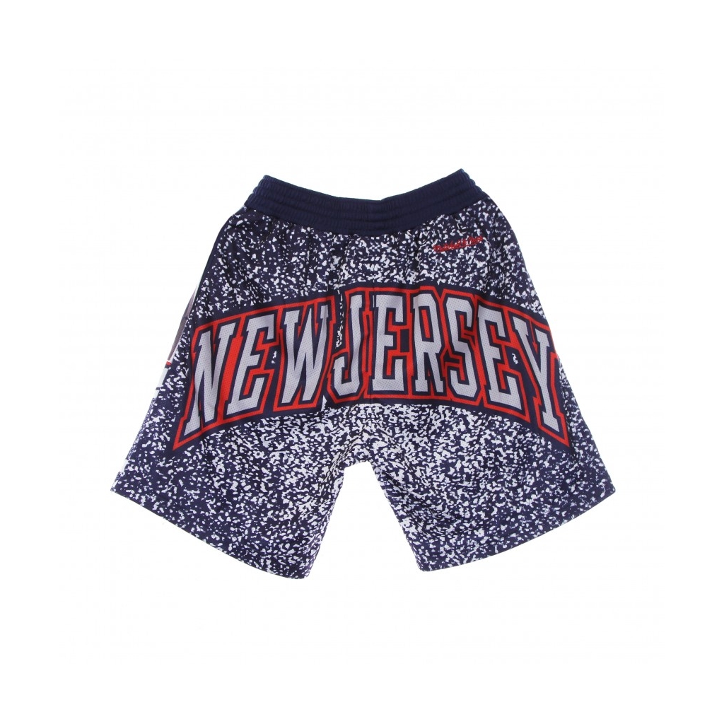 PANTALONCINO TIPO BASKET UOMO NBA JUMBOTRON SUBLIMATED MESH SHORTS HARDWOOD CLASSICS NEJNET NAVY/ORIGINAL TEAM COLORS