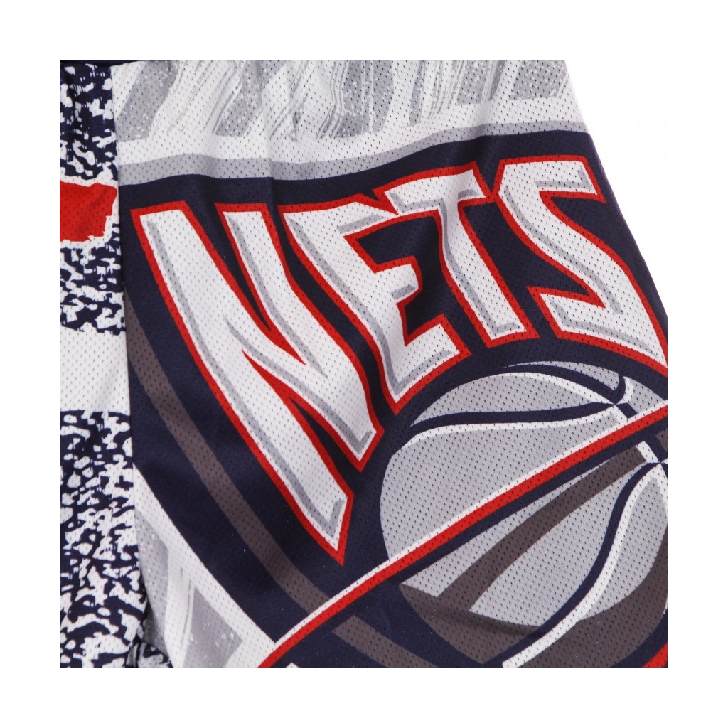 PANTALONCINO TIPO BASKET UOMO NBA JUMBOTRON SUBLIMATED MESH SHORTS HARDWOOD CLASSICS NEJNET NAVY/ORIGINAL TEAM COLORS