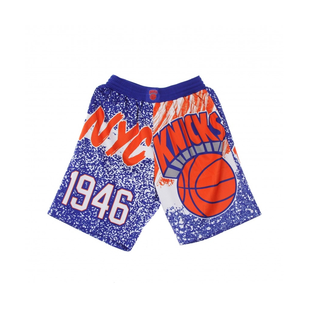 PANTALONCINO TIPO BASKET UOMO NBA JUMBOTRON SUBLIMATED MESH SHORTS HARDWOOD CLASSICS NEYKNI ROYAL/ORIGINAL TEAM COLORS