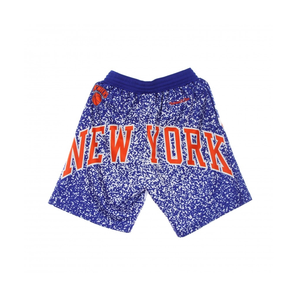 PANTALONCINO TIPO BASKET UOMO NBA JUMBOTRON SUBLIMATED MESH SHORTS HARDWOOD CLASSICS NEYKNI ROYAL/ORIGINAL TEAM COLORS