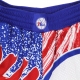 PANTALONCINO TIPO BASKET UOMO NBA JUMBOTRON SUBLIMATED MESH SHORTS HARDWOOD CLASSICS PHI76E ROYAL/ORIGINAL TEAM COLORS