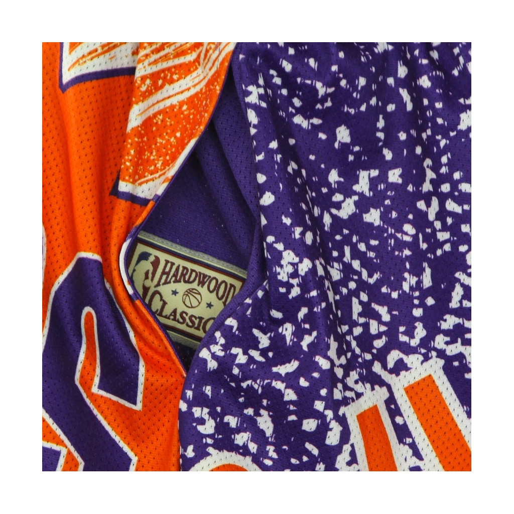 PANTALONCINO TIPO BASKET UOMO NBA JUMBOTRON SUBLIMATED MESH SHORTS HARDWOOD CLASSICS PHOSUN PURPLE/ORIGINAL TEAM COLORS