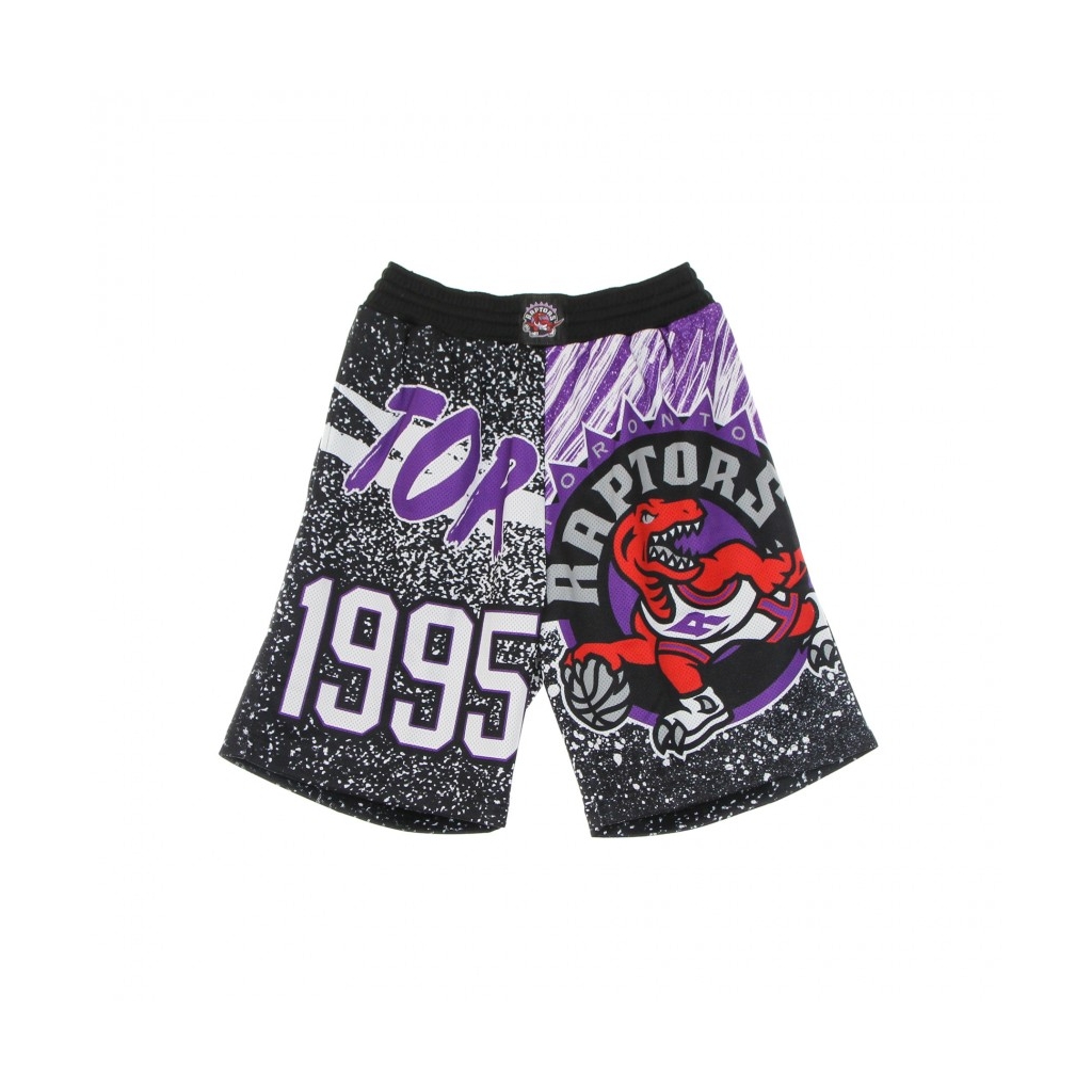 PANTALONCINO TIPO BASKET UOMO NBA JUMBOTRON SUBLIMATED MESH SHORTS HARDWOOD CLASSICS TORRAP BLACK/ORIGINAL TEAM COLORS