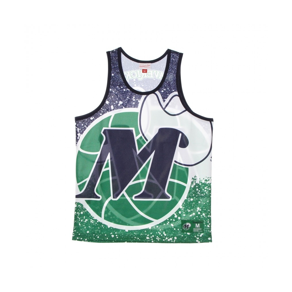 CANOTTA TIPO BASKET UOMO NBA JUMBOTRON SUBLIMATED MESH TANK HARDWOOD CLASSICS DALMAV DARK GREEN/ORIGINAL TEAM COLORS