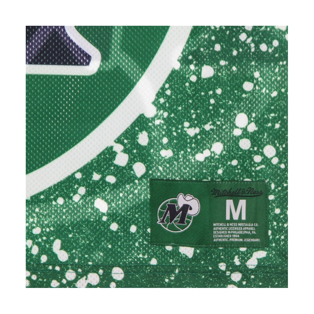 CANOTTA TIPO BASKET UOMO NBA JUMBOTRON SUBLIMATED MESH TANK HARDWOOD CLASSICS DALMAV DARK GREEN/ORIGINAL TEAM COLORS