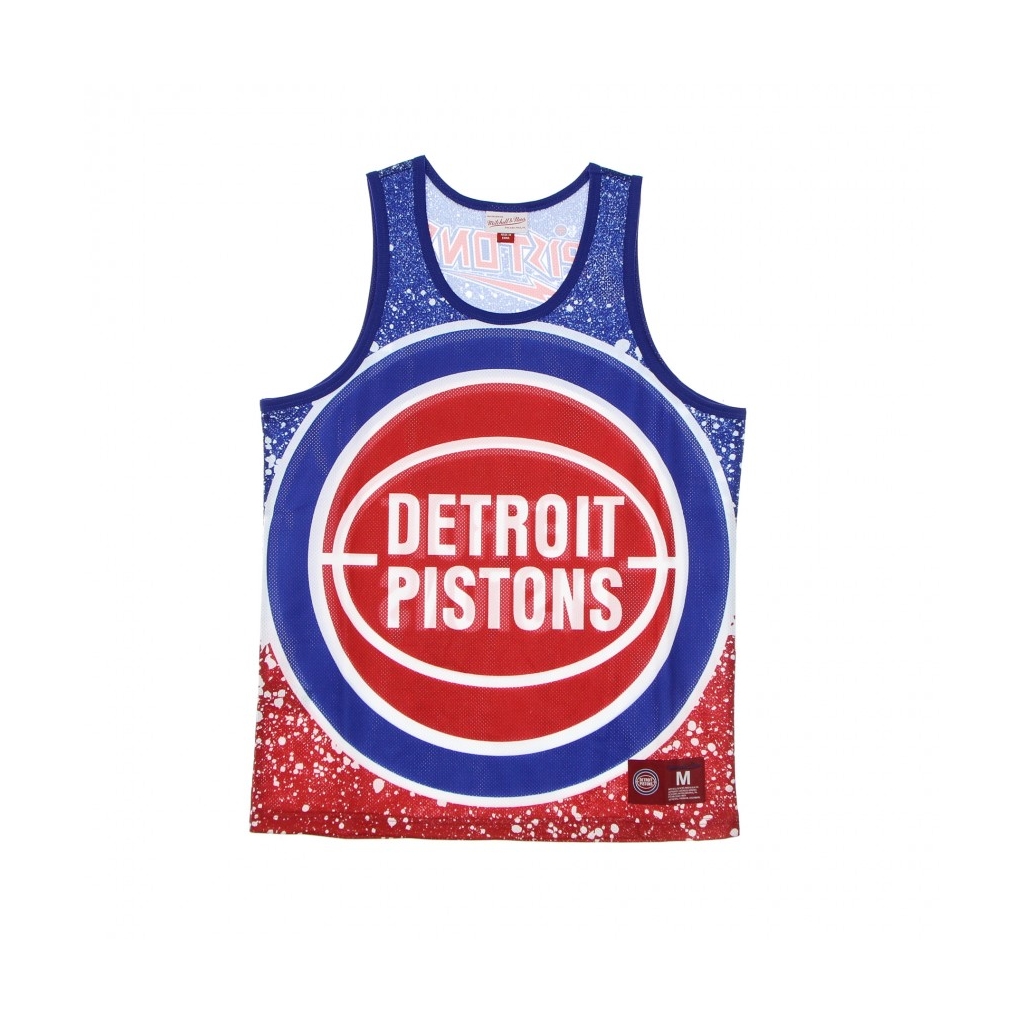 CANOTTA TIPO BASKET UOMO NBA JUMBOTRON SUBLIMATED MESH TANK HARDWOOD CLASSICS DETPIS SCARLET/ORIGINAL TEAM COLORS