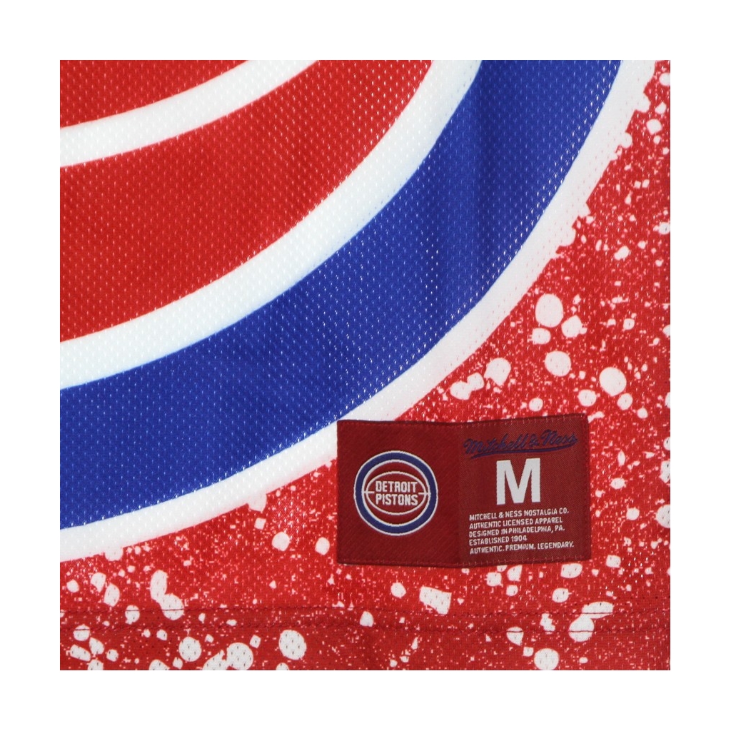 CANOTTA TIPO BASKET UOMO NBA JUMBOTRON SUBLIMATED MESH TANK HARDWOOD CLASSICS DETPIS SCARLET/ORIGINAL TEAM COLORS