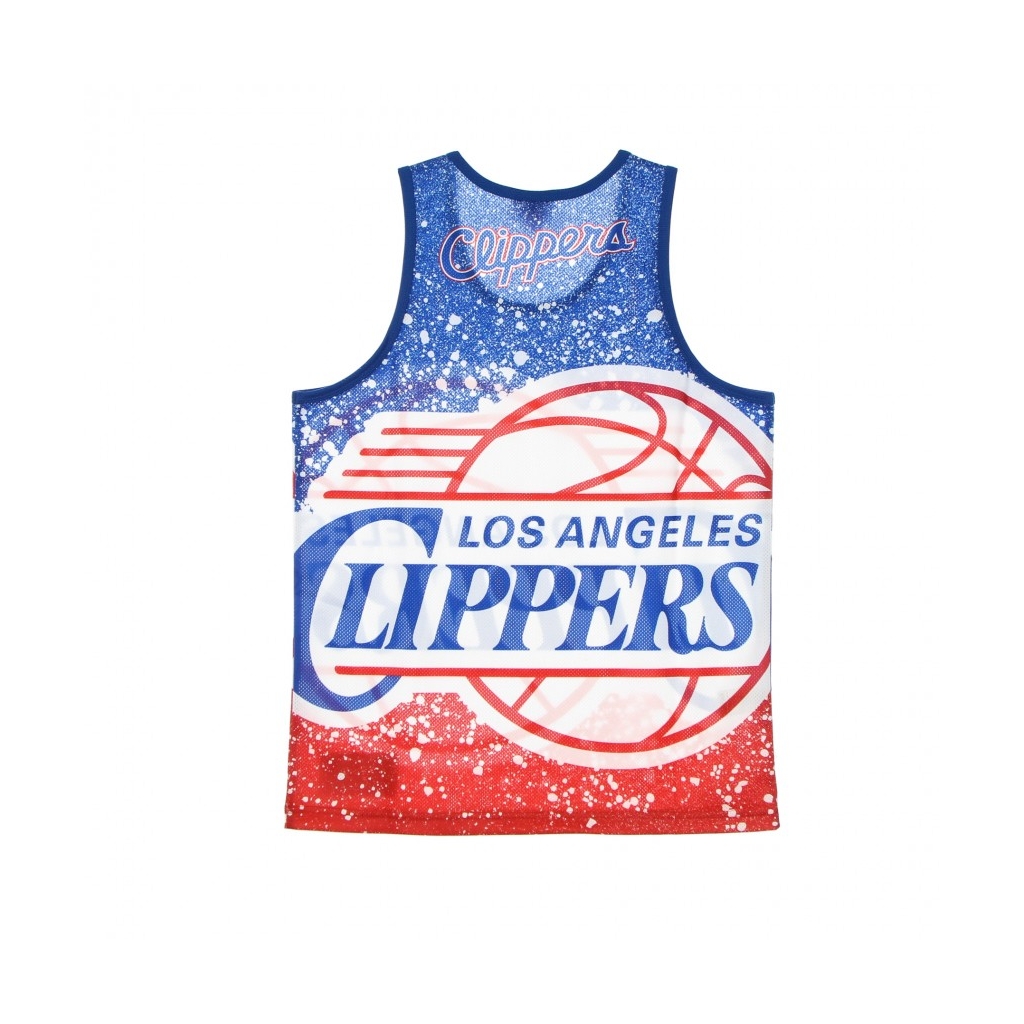 CANOTTA TIPO BASKET UOMO NBA JUMBOTRON SUBLIMATED MESH TANK HARDWOOD CLASSICS LOSCLI SCARLET/ORIGINAL TEAM COLORS