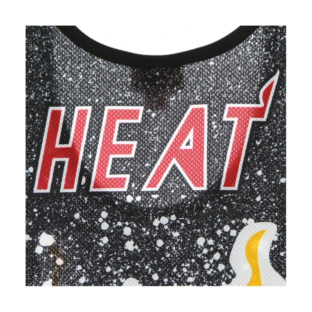 CANOTTA TIPO BASKET UOMO NBA JUMBOTRON SUBLIMATED MESH TANK HARDWOOD CLASSICS MIAHEA SCARLET/ORIGINAL TEAM COLORS