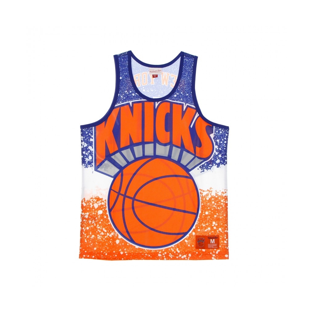 CANOTTA TIPO BASKET UOMO NBA JUMBOTRON SUBLIMATED MESH TANK HARDWOOD CLASSICS NEYKNI DARK ORANGE/ORIGINAL TEAM COLORS