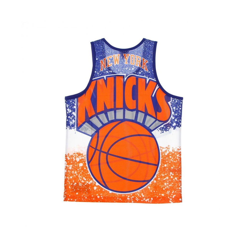 CANOTTA TIPO BASKET UOMO NBA JUMBOTRON SUBLIMATED MESH TANK HARDWOOD CLASSICS NEYKNI DARK ORANGE/ORIGINAL TEAM COLORS