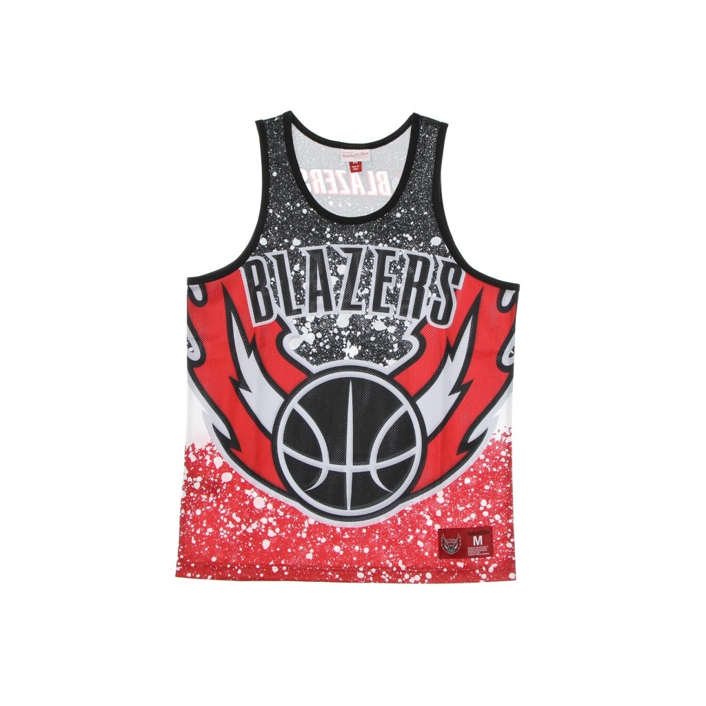 CANOTTA TIPO BASKET UOMO NBA JUMBOTRON SUBLIMATED MESH TANK HARDWOOD CLASSICS PORBLA SCARLET/ORIGINAL TEAM COLORS