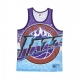 CANOTTA TIPO BASKET UOMO NBA JUMBOTRON SUBLIMATED MESH TANK HARDWOOD CLASSICS UTAJAZ LIGHT BLUE/ORIGINAL TEAM COLORS