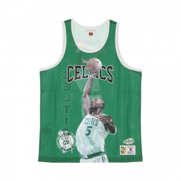 CANOTTA TIPO BASKET UOMO NBA BEHIND THE BACK TANK KEVIN GARNETT HARDWOOD CLASSICS BOSCEL KELLY GREEN