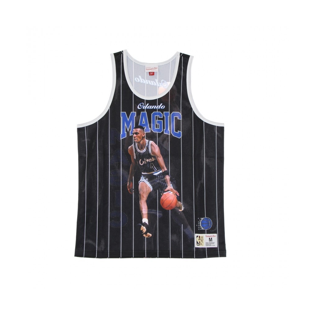 CANOTTA TIPO BASKET UOMO NBA BEHIND THE BACK TANK PENNY HARDAWAY HARDWOOD CLASSICS ORLMAG BLACK