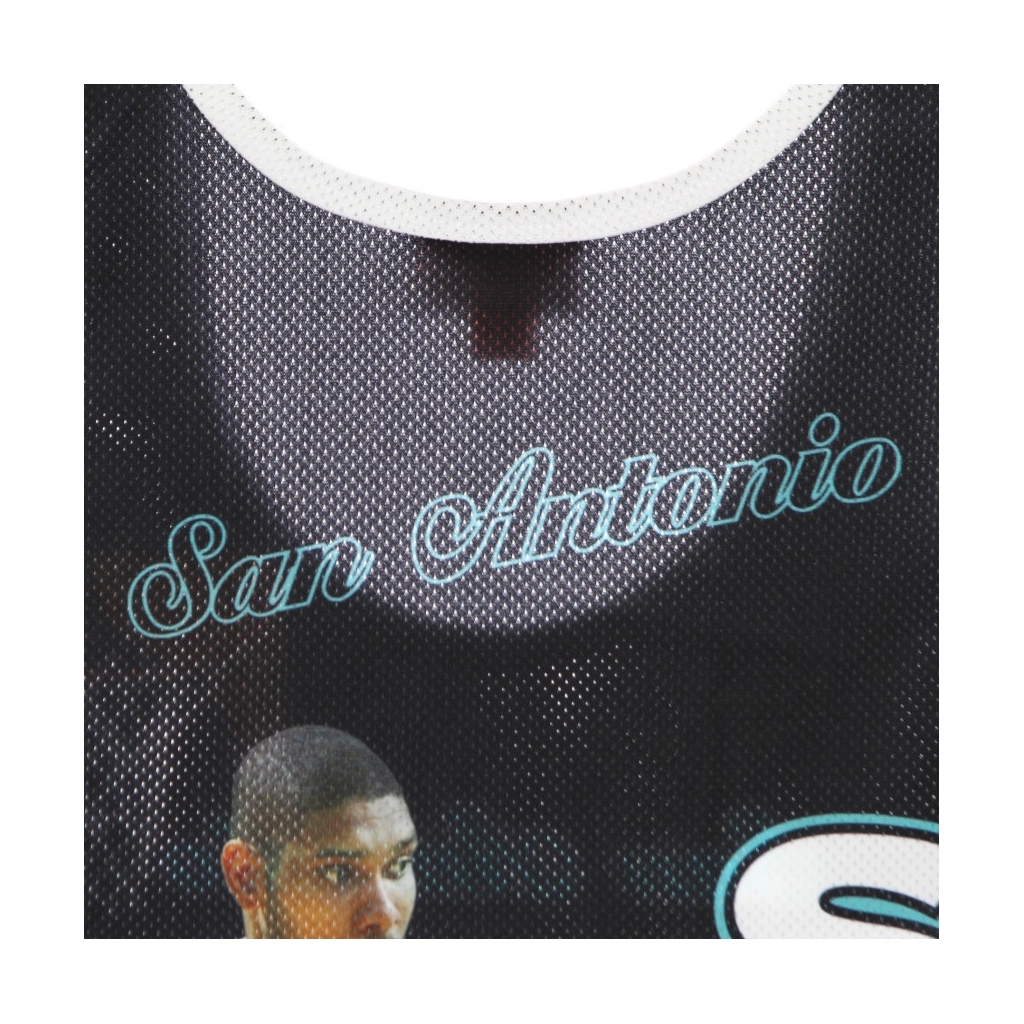 CANOTTA TIPO BASKET UOMO NBA BEHIND THE BACK TANK TIM DUNCAN HARDWOOD CLASSICS SAASPU BLACK