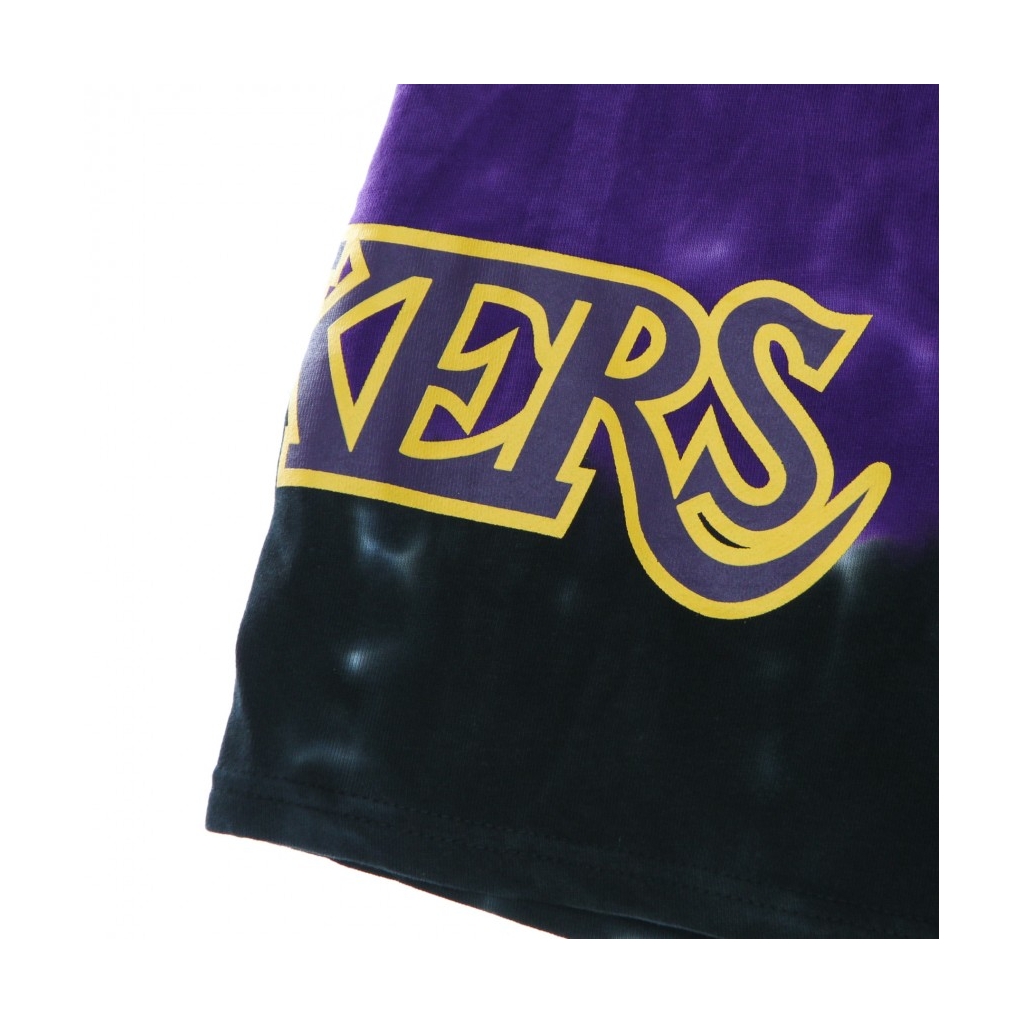 PANTALONE CORTO TUTA UOMO NBA TIE-DYE TERRY SHORT HARDWOOD CLASSICS LOSLAK ORIGINAL TEAM COLORS