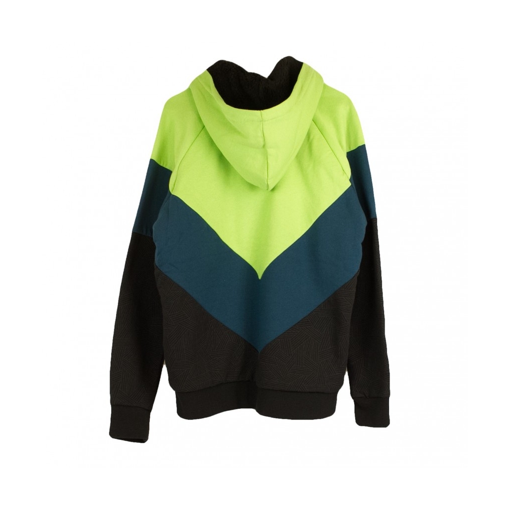 FELPA CAPPUCCIO DA VINCI FLUO GREEN/NAVY/BLACK