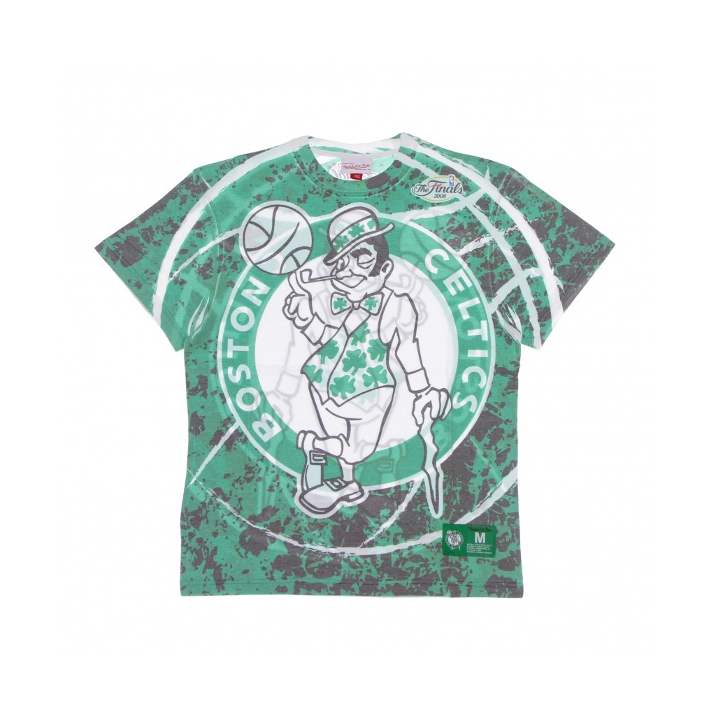 MAGLIETTA UOMO NBA JUMBOTRON TEE HARDWOOD CLASSICS BOSCEL KELLY GREEN/ORIGINAL TEAM COLORS