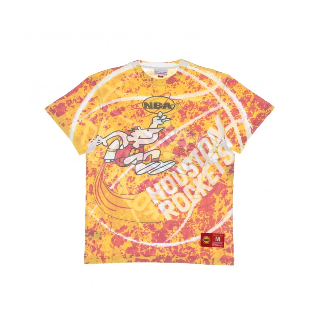 MAGLIETTA UOMO NBA JUMBOTRON TEE HARDWOOD CLASSICS HOUROC LIGHT GOLD/ORIGINAL TEAM COLORS