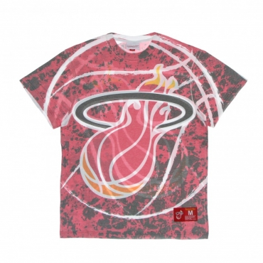 MAGLIETTA UOMO NBA JUMBOTRON TEE HARDWOOD CLASSICS MIAHEA SCARLET/ORIGINAL TEAM COLORS