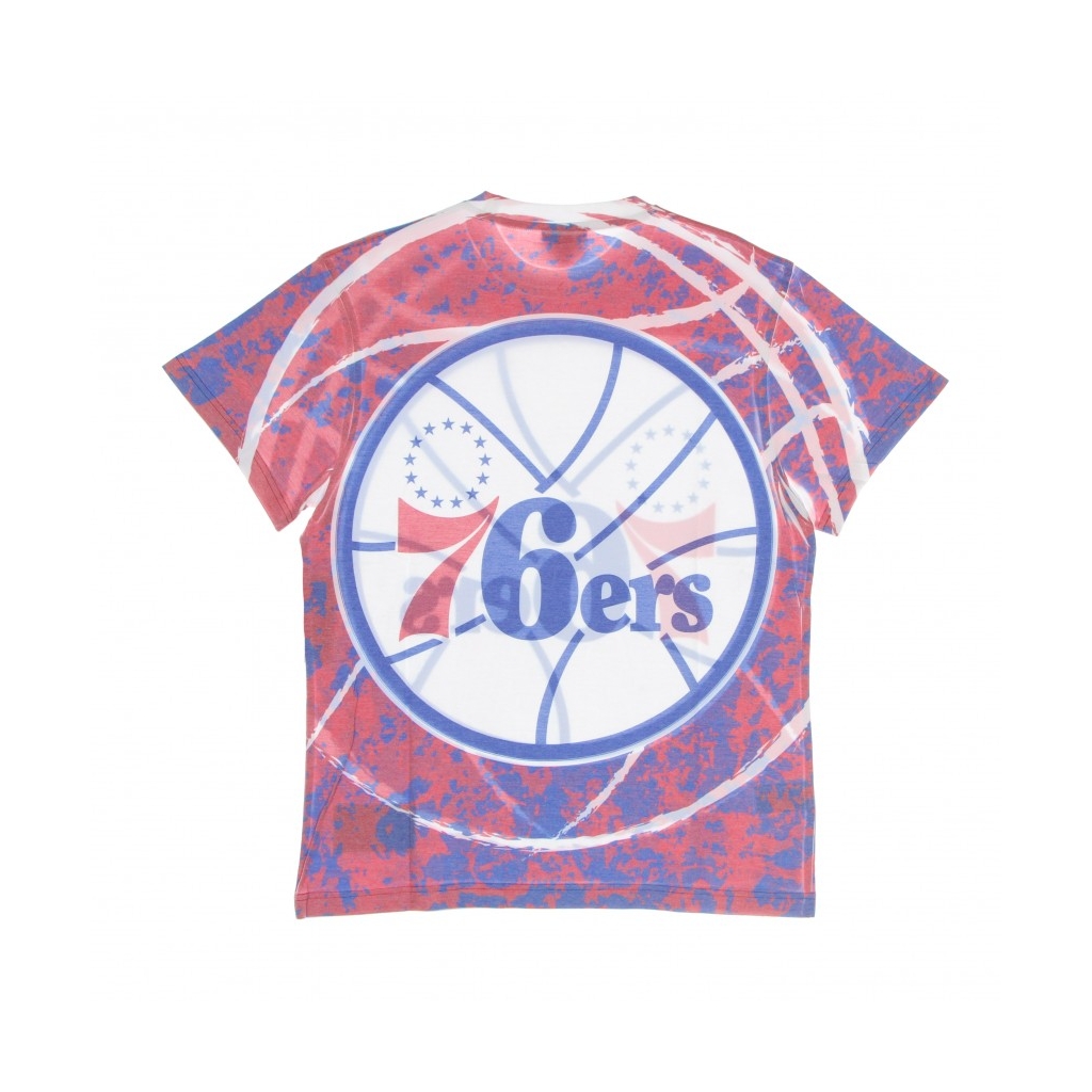 MAGLIETTA UOMO NBA JUMBOTRON TEE HARDWOOD CLASSICS PHI76E SCARLET/ORIGINAL TEAM COLORS