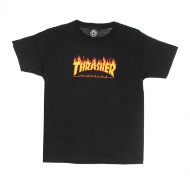 MAGLIETTA BAMBINO FLAME TEE BLACK/YELLOW