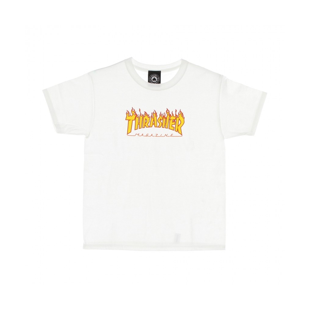 MAGLIETTA BAMBINO FLAME TEE WHITE/YELLOW