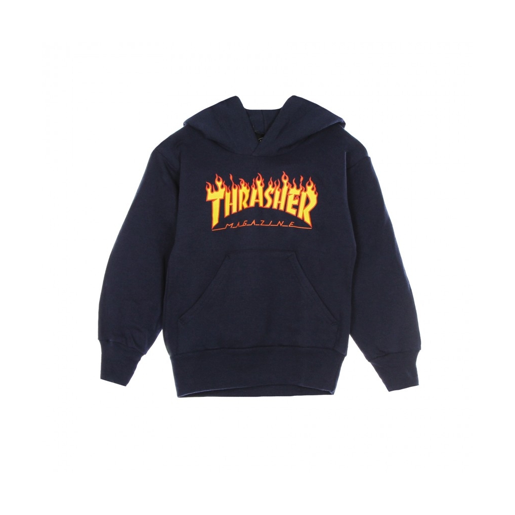 FELPA CAPPUCCIO BAMBINO FLAME HOOD NAVY BLUE/YELLOW