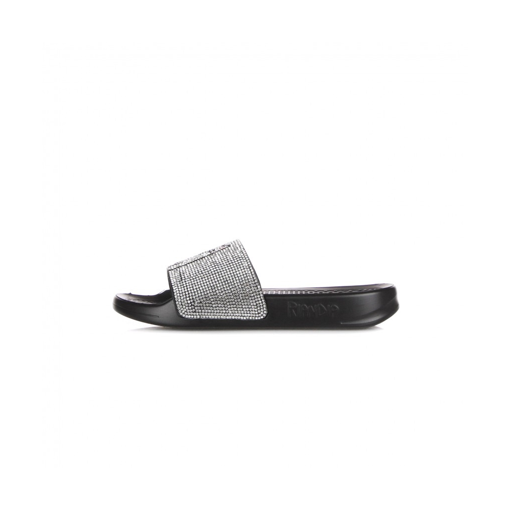 CIABATTE UOMO LORD NERMAL SLIDES RHINESTONE BLACK