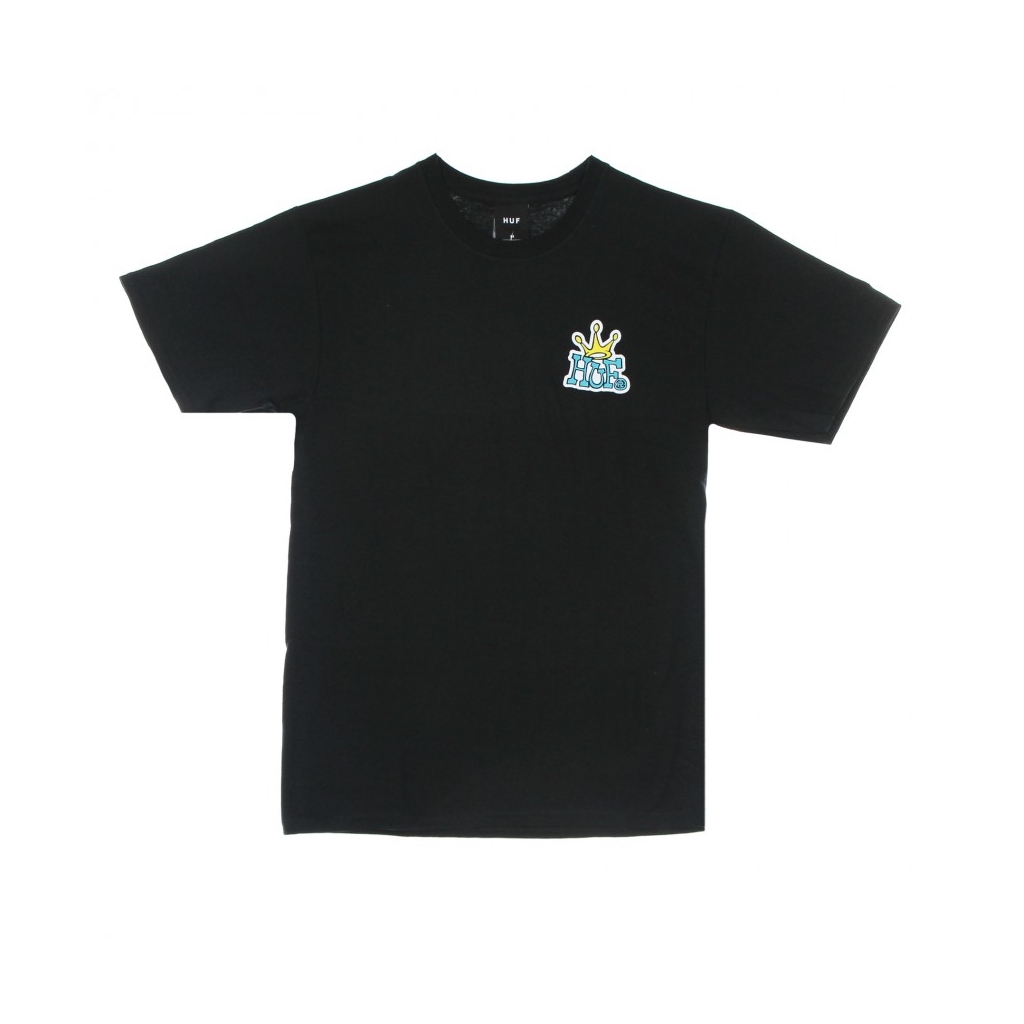 MAGLIETTA UOMO HUF CROWN LOGO TEE BLACK