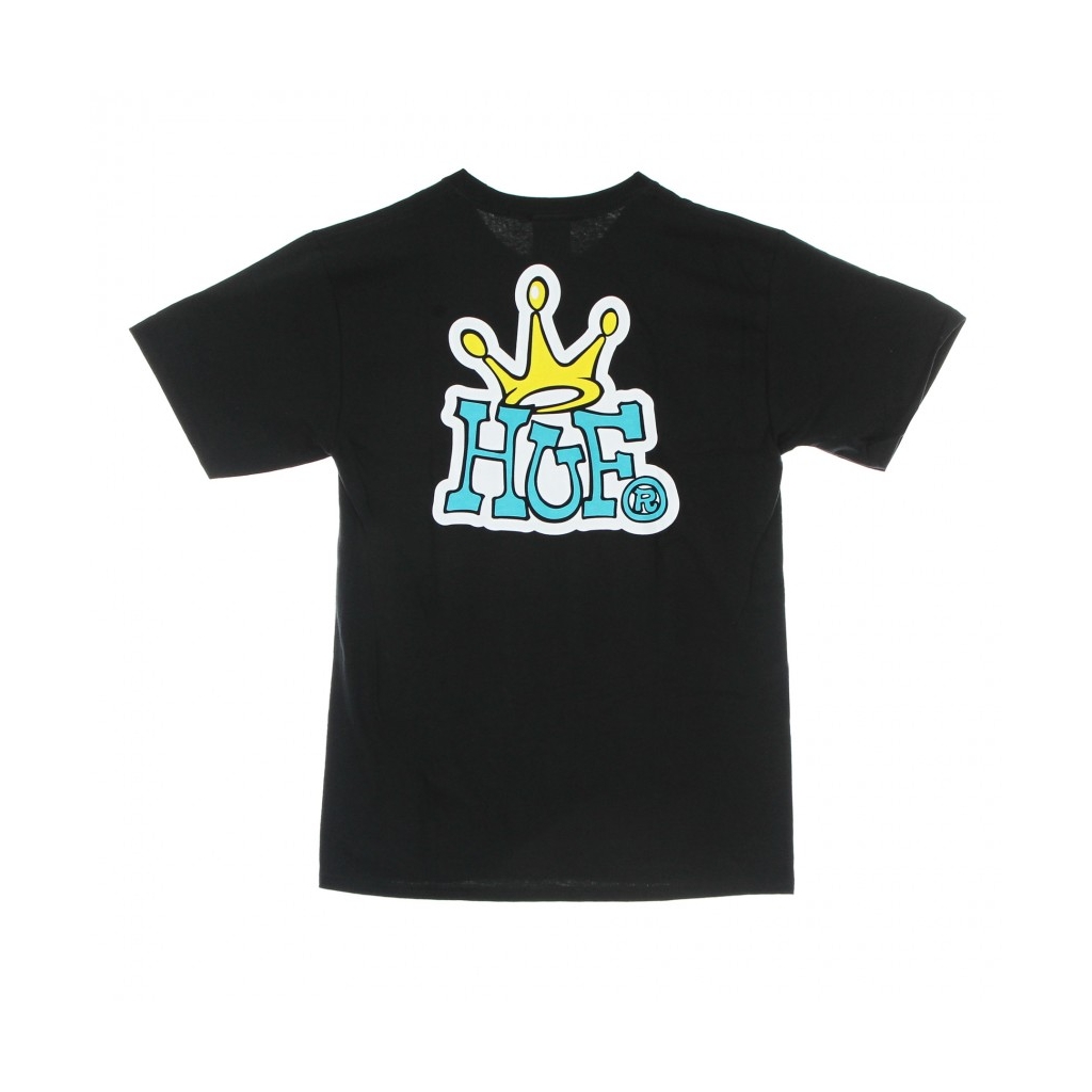 MAGLIETTA UOMO HUF CROWN LOGO TEE BLACK