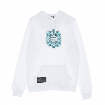 FELPA CAPPUCCIO UOMO LOGO MAIOLICHE HOODIE WHITE