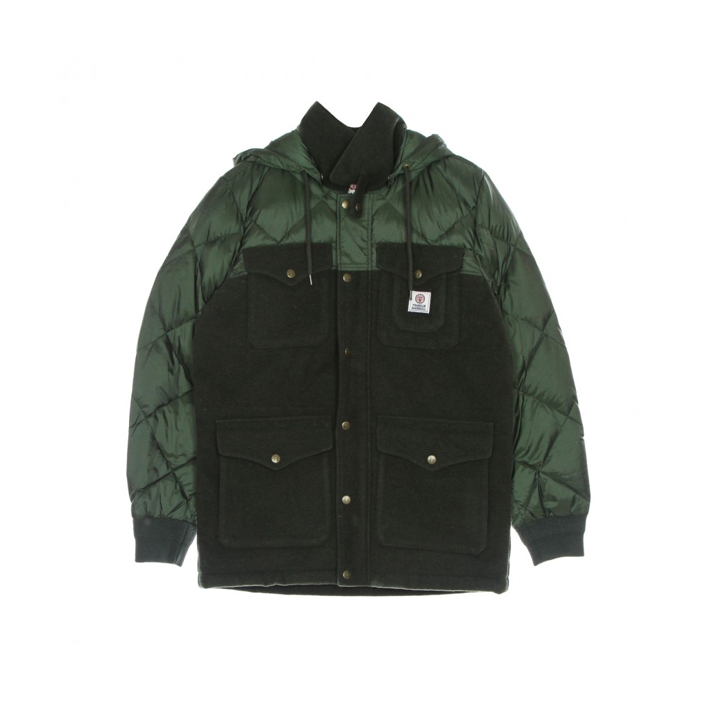 GIUBBOTTO JACKETS UNI ZIP + HOOD LONG VERDE MILITARE