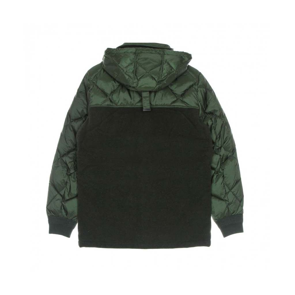 GIUBBOTTO JACKETS UNI ZIP + HOOD LONG VERDE MILITARE