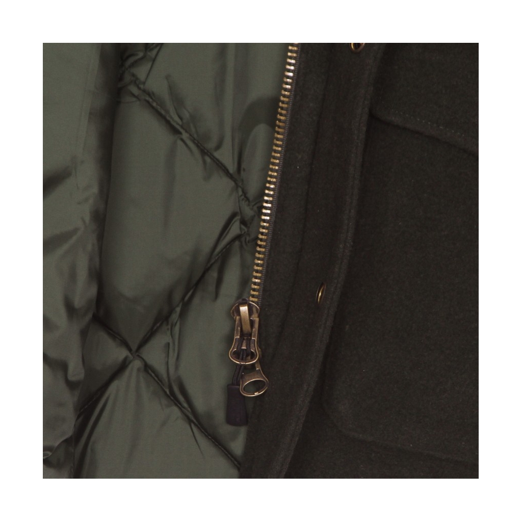 GIUBBOTTO JACKETS UNI ZIP + HOOD LONG VERDE MILITARE