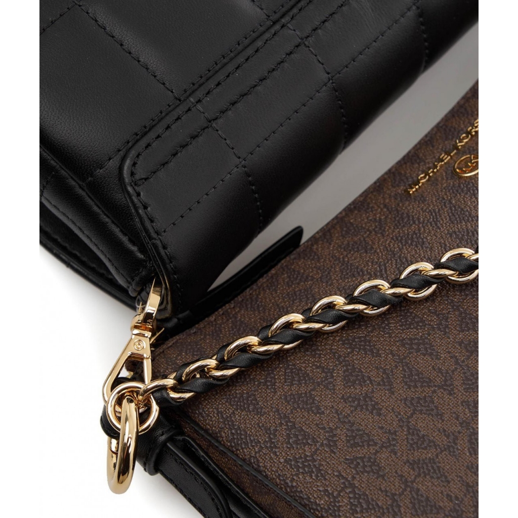 Double Pochette Jet Charm marrone