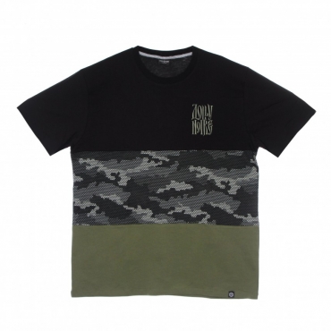 MAGLIETTA UOMO CAMO SECTION TEE BLACK/OLIVE