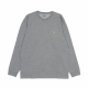 maglietta manica lunga uomo l/s chase t-shirt GREY HEATHER/GOLD