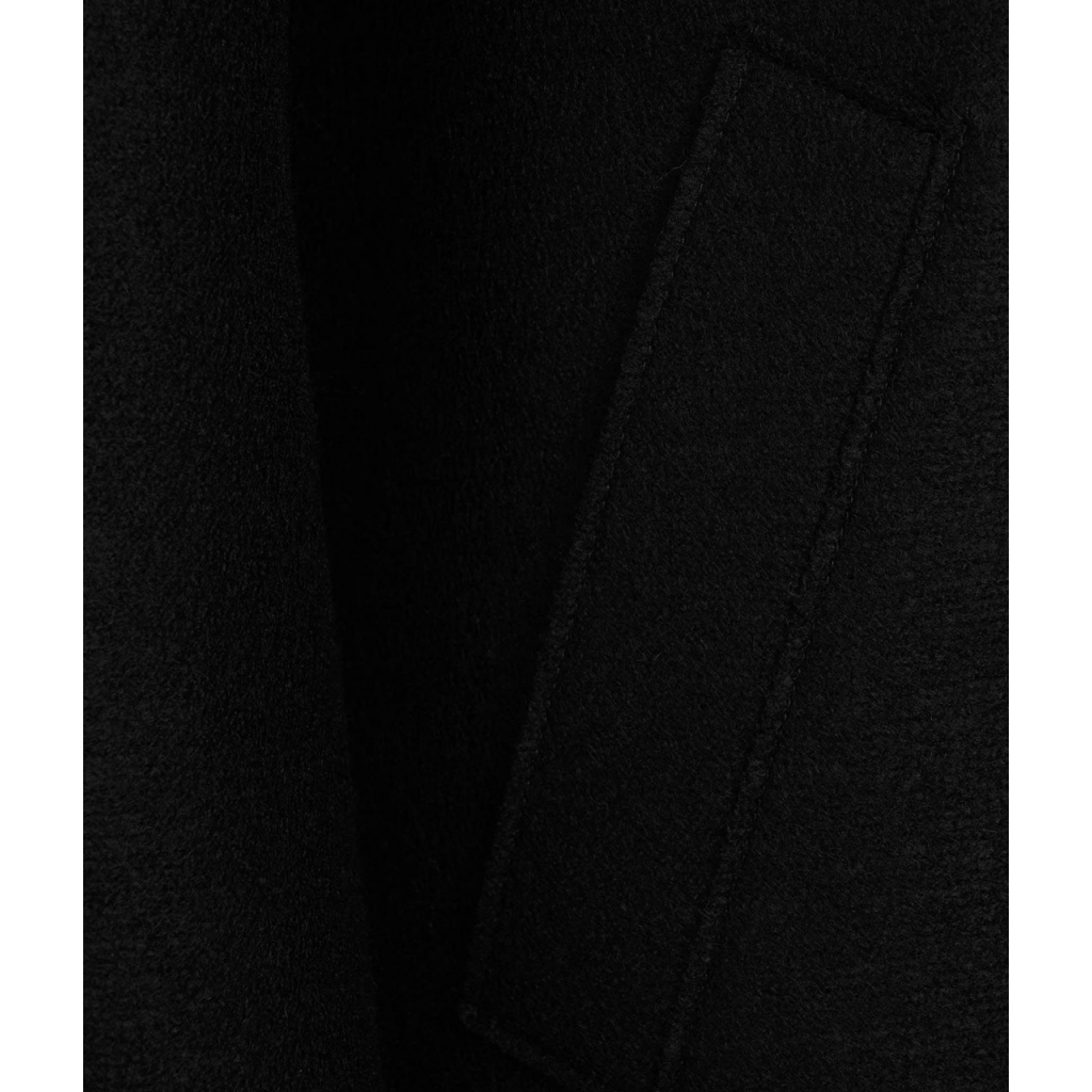 Cappotto in lana pressata nero