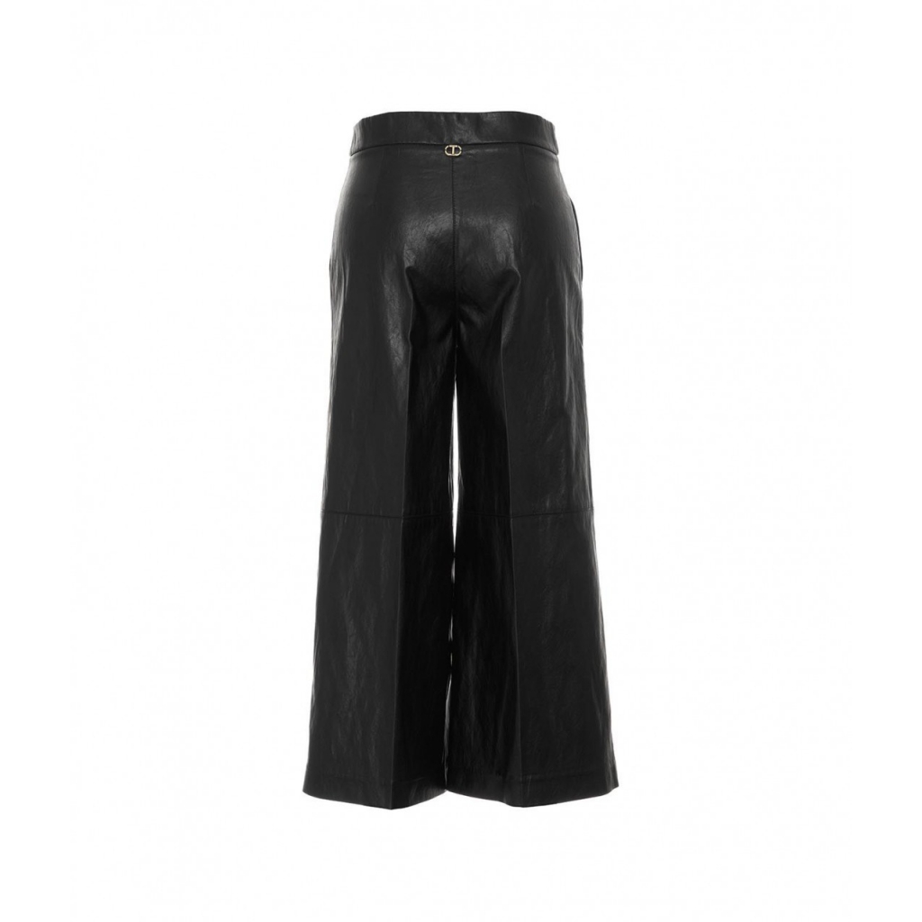 Pantalone in eco pelle nero