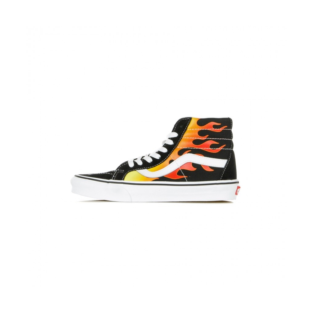 scarpa alta uomo sk8-hi reissue flame BLACK/BLACK/TRUE WHITE