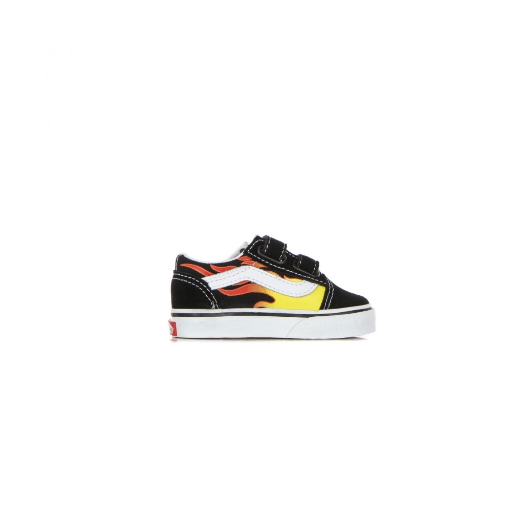 scarpa bassa bambino old skool v flame BLACK BLACK TRUE WHITE