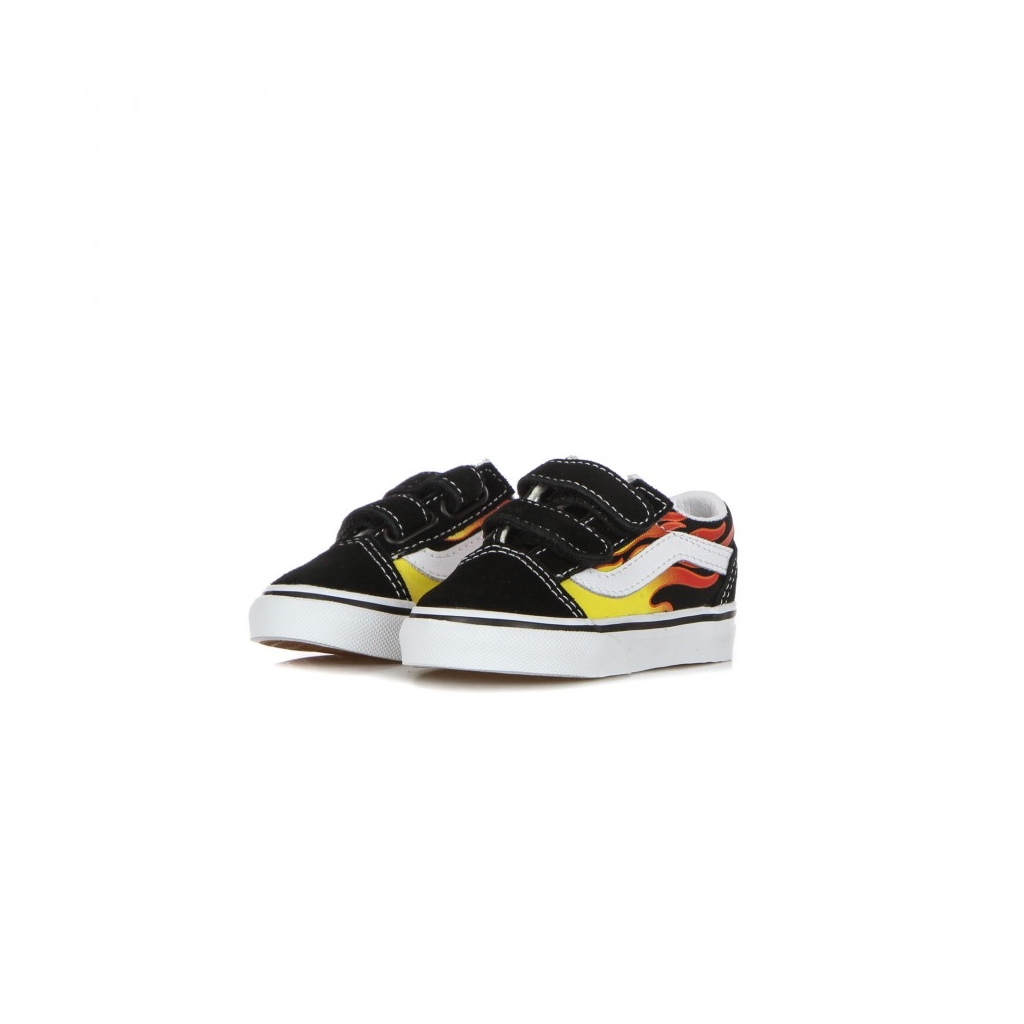 scarpa bassa bambino old skool v flame BLACK/BLACK/TRUE WHITE