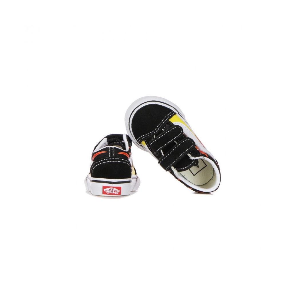 scarpa bassa bambino old skool v flame BLACK/BLACK/TRUE WHITE